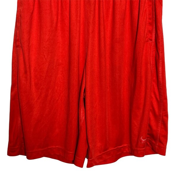 Nike Dri-Fit Orange Red Shorts Mens M Basketball Training Athletic Gym - Picture 4 of 11